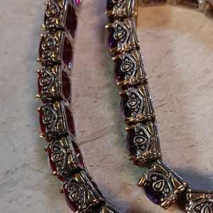 Elegant Gold and Purple Women's Bracelet